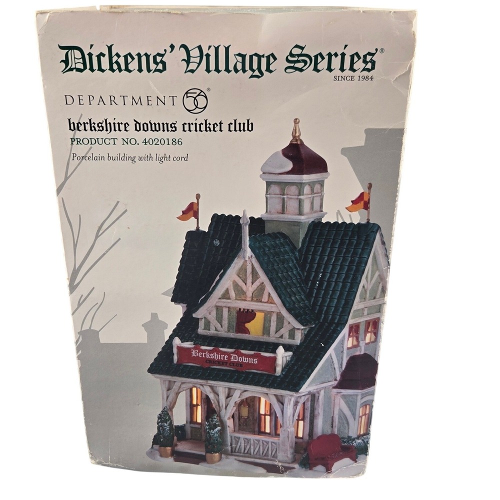 Department 56 2011 Dickens Village Berkshire Downs Cricket Club w/ Box 4020186